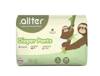 Alter Organic Bamboo Diapers Pants Large Size (13-17 Kgs)