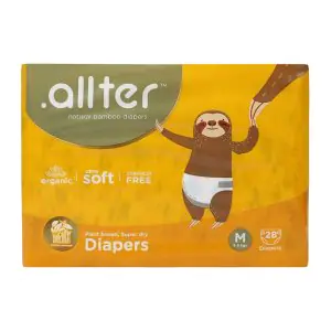 Alter Organic Bamboo Diapers Tape Style Medium Size (5-8 Kgs)