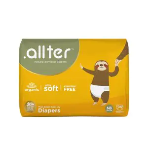 Alter Organic Bamboo Diapers Tape Style Newborn Size (Up to 4 Kgs)