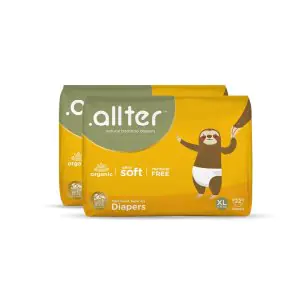 Alter Organic Bamboo Diapers Tape Style Xtra Large Size (13-18 Kgs)