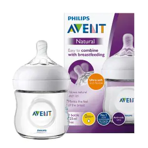 Avent Natural Wide Neck Feeding Bottle 0M+ 125ML 4OZ SCF030/10