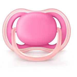 Avent Philips Silicone Ultra Air Pacifier, 0-6 Months, Pink/Peach, 2 Pack