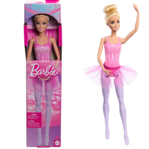 Barbie Ballerina Doll, Blonde Fashion Doll Wearing Purple Removable Tutu HRG34