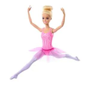 Barbie Ballerina Doll, Blonde Fashion Doll Wearing Purple Removable Tutu HRG34