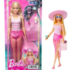 Barbie Blonde Doll With Swimsuit And Beach-Themed Accessories HPL73