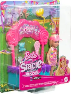 Barbie Chelsea Doll & Lollipop Stand, 10-Piece Toy Playset With Accessories HRM07
