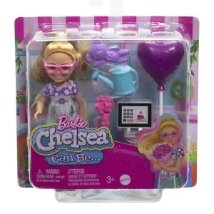 Barbie Chelsea Florist Doll & Accessories Set, Career-Themed Blonde Small Doll