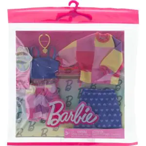 Barbie Clothes, Doll Fashions and Accessories Set - HRH42