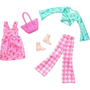 Barbie Clothes, Doll Fashions and Accessories Set - HRH43