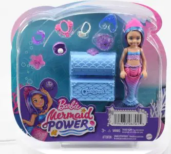 Barbie Mermaid Power Chelsea Mermaid Doll With 2 Pets & Accessories HHG57