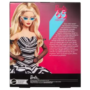 Barbie Signature 65Th Anniversary Collectible Doll With Blonde Hair And Black And White Gown HRM58