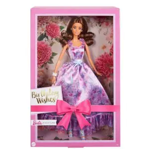 Barbie Signature Birthday Wishes Collectible Doll in Lilac Dress With Giftable Packaging HRM54