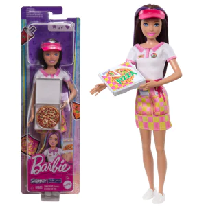 Barbie Skipper First Jobs, Pizzeria Waitress Doll With Accessories, includes Pizza & Takeout Box HTK36