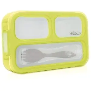 Bbluv Bento - Small Sealed Lunchbox with Spork - Lime