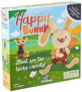 Blue Orange Happy Bunny