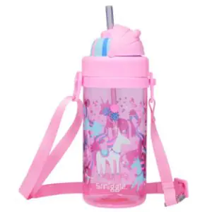 Buy Smiggle Glide Teeny Tiny Plastic Drink Bottle With Strap 400Ml Pink