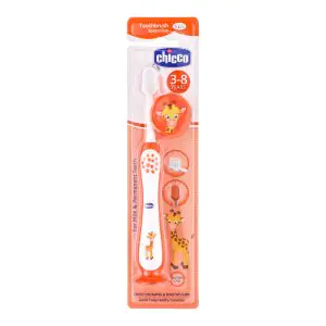 Chicco Toothbrush For Milk & Permanent Teeth - Orange