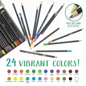 Crayola Signature Blend & Shade Colored Pencils with Tin, 24 Count
