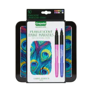 Crayola Signature Pearlescent Paint Markers, 10 Count