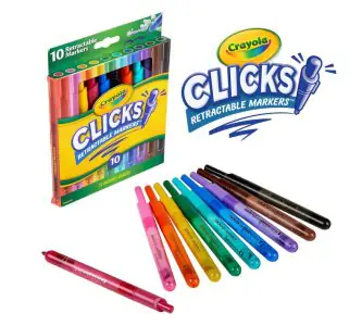 Crayola Washable Clicks Retractable Markers (Pack of 10)