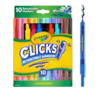 Crayola Washable Clicks Retractable Markers (Pack of 10)