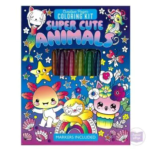 Creative Pages Coloring Kit Super Cute Animals