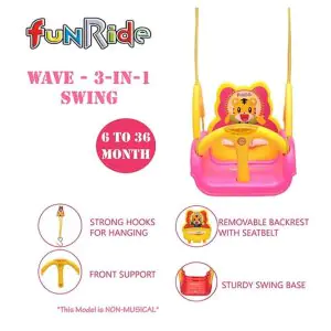 Dash Baby Swing Wave FSW-110 (Pink/Yellow)