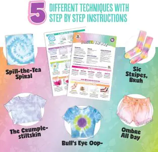 Doodle Hog Pastel Tie Dye Party Kit 6 Pack DD039