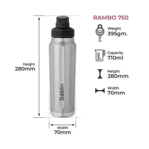 Dubblin SS Insulated Water Bottles Rambo 750ML