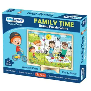 Eduketive PuzzleDecor The Family Decorative 40 Pieces Jigsaw Puzzle with Stand