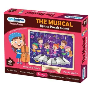 Eduketive PuzzleDecor The Musical Decorative 40 Pieces Jigsaw Puzzle with Stand