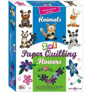 Ekta Paper Quilling Kit 2in1 Animals and Flowers Ek285