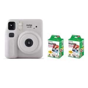 FUJIFILM Instax Mini SE Joy Pack Instant Camera Grey