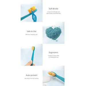 Flipper 2-Piece Twigo Toothbrush for Kids - Blue & White