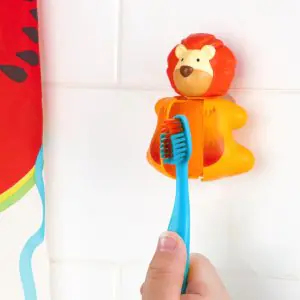 Flipper Fun Animal Lion Toothbrush Cover & Toothbrush Combo Pack