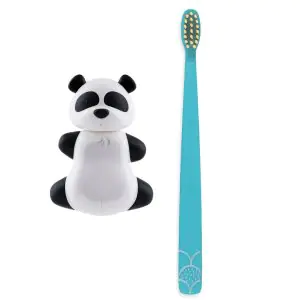 Flipper Fun Animal Panda Toothbrush Cover & Toothbrush Combo Pack