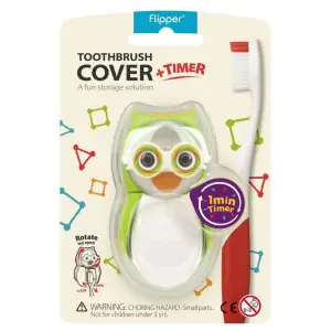 Flipper Owl Earthy Toothbrush Holder+Timer
