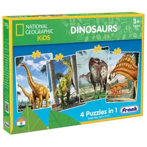 Frank 4in1 National Geographic Dinosaurs Jigsaw Puzzle (63 Pieces)