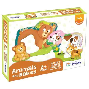 Frank Animals and Babies (Set of 6) Jigsaw Puzzle (2 Pcs)