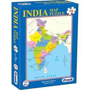 Frank India Map Jigsaw Puzzle (108 Pieces)