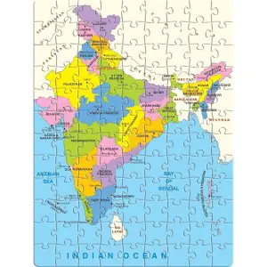 Frank India Map Jigsaw Puzzle (108 Pieces)
