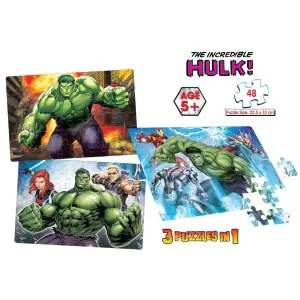 Frank Marvel Avengers Puzzles - The Incredible Hulk! 3in1 Jigsaw Puzzles