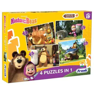Frank Masha And The Bear 4in1 Jigsaw Puzzle (63 Pieces)