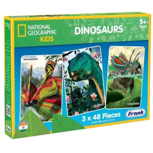 Frank National Geographic Dinosaurs 3in1 Jigsaw Puzzle (3x48 Pieces)