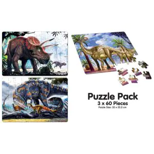 Frank National Geographic Dinosaurs Jigsaw Puzzle Pack (3x60 Pieces)