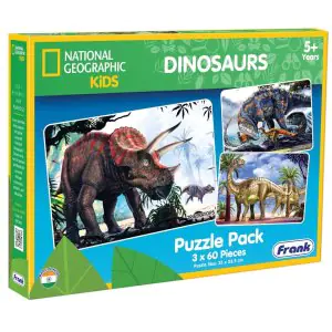 Frank National Geographic Dinosaurs Jigsaw Puzzle Pack (3x60 Pieces)