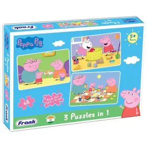 Frank Peppa Pig Puzzles - 48 Pieces 3 in 1 Jigsaw Puzzles
