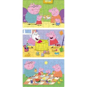Frank Peppa Pig Puzzles - 48 Pieces 3 in 1 Jigsaw Puzzles