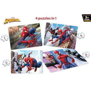 Frank Spiderman 4in1 Jigsaw Puzzle (63 Pieces)