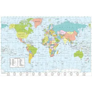Frank World Map Jigsaw Puzzle (108 Pieces)